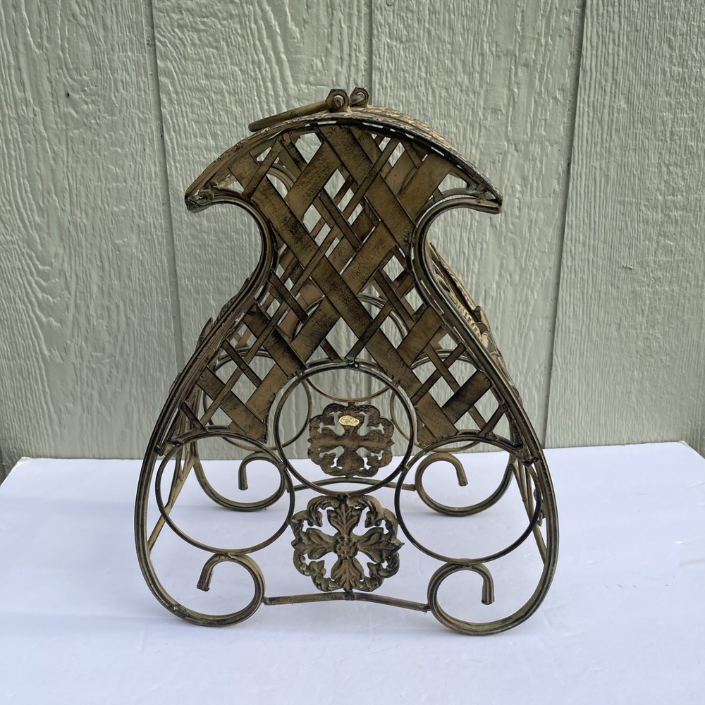 Wine Holder Metal Rack with Holder 3 bottle caddy Wrought Iron Sculpture Art